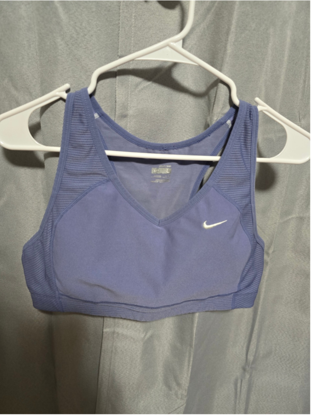 Women's Nike Sports Bra Size L Purple White
